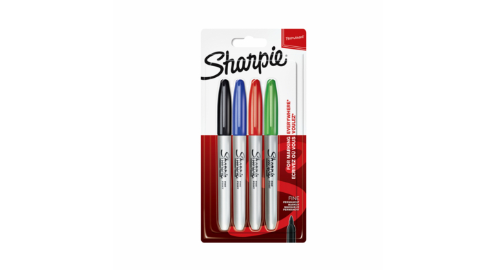 Viltstift sharpie f assorti 4st(1985858)