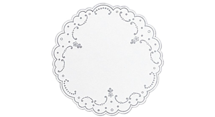 Duni Dunicel®, onderzetter, Ø19 cm, White Silver, 165394 (1000 stuks)