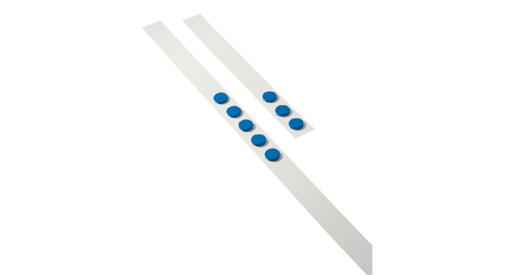 Wandlijst DESQ 100cm+5 blauwe magneten 32mm
