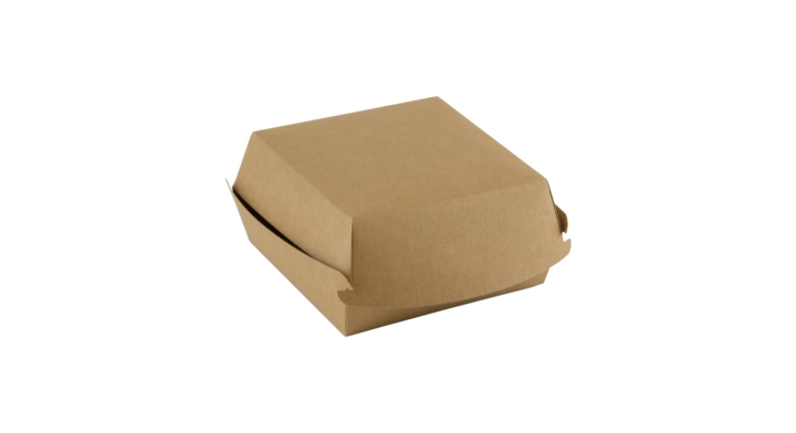 Hamburgerbakje, bruin kraft, 116x120x70mm (600 stuks)