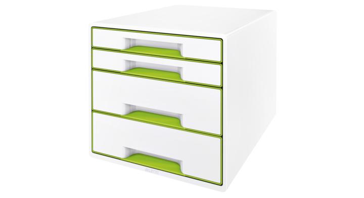 Ladenbox leitz wow 4 laden wit/groen(52132054)