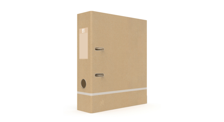 Ordner oxford touareg a4 80mm karton naturel/wit(400141471)