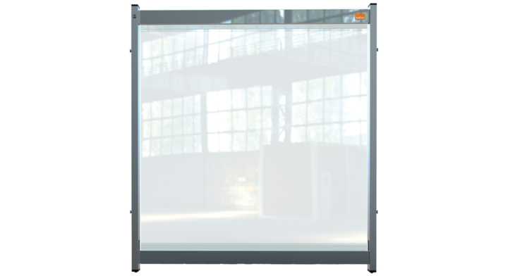 Bureauscherm nobo modulair doorzichtig pvc 750x820mm(1915550