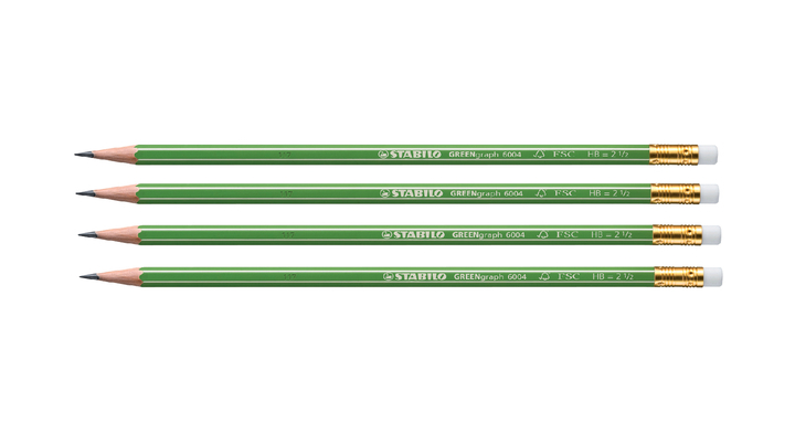 Potlood stabilo greengraph hb met gum(6004/hb)