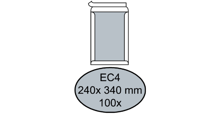 Envelop quantore bordrug ec4 240x340 zk 120gr wit