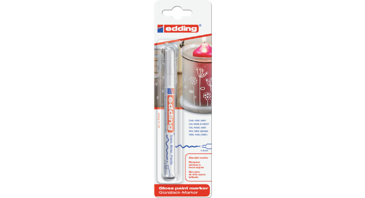 Viltstift edding 751 lak perm rond 2mm wit