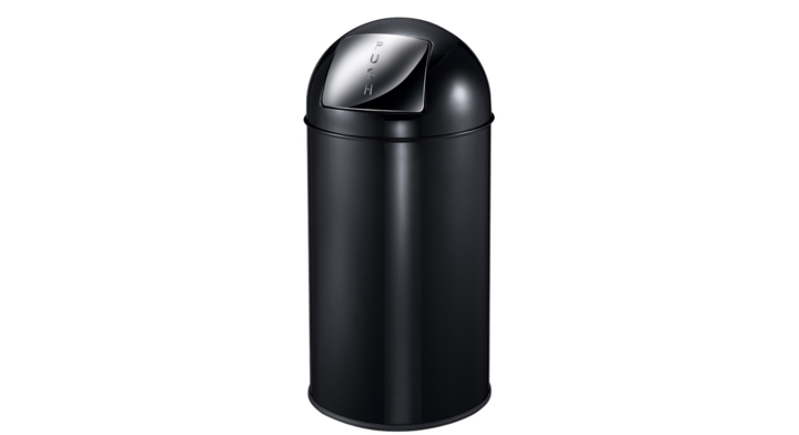 Pushcan, afvalbak met binnenbak, 40 liter, zwart, VB 405550