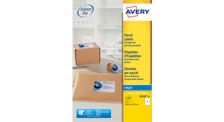 Etiket avery j8168-25 199.6x143.5mm 50st