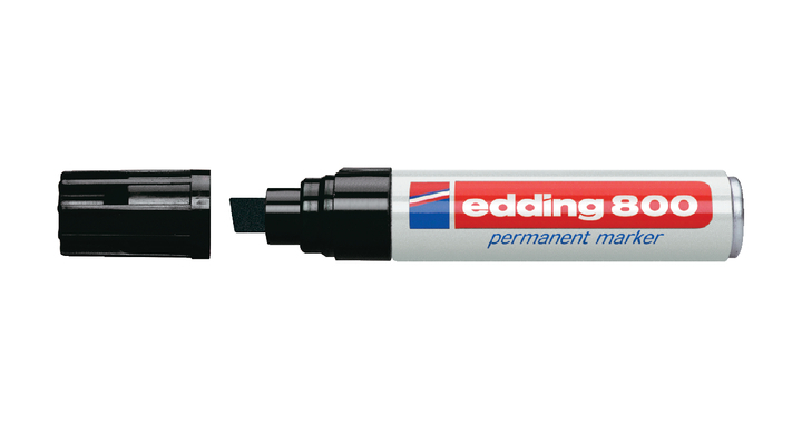 Viltstift edding 800 perm schuin 4-12mm zwart