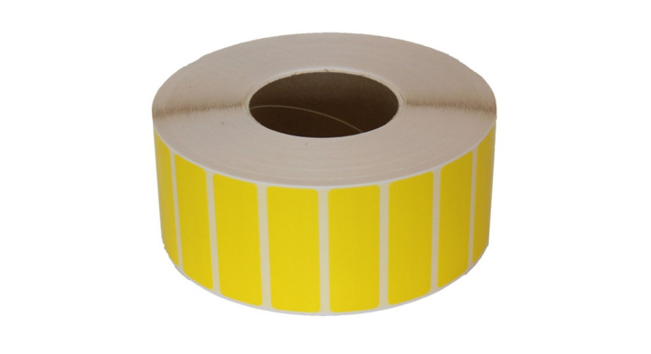 Etiket, PE, 68x24mm, geel, permanent (4500 stuks)
