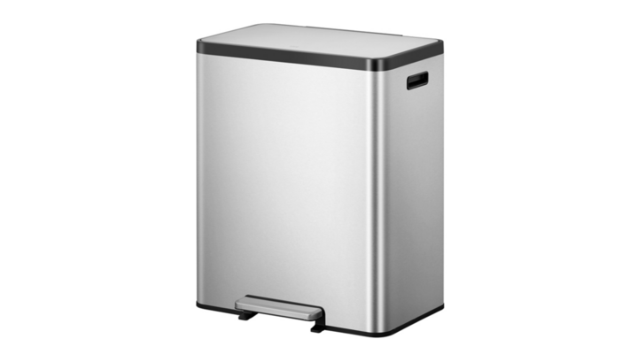 Ecocasa II, pedaalemmer, 36+24 liter, mat RVS, VB 913861