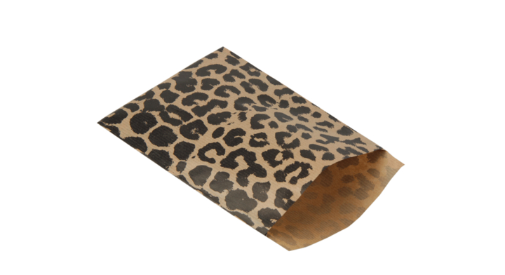 Geschenk zak, 17,5x21.5cm, leopard zwart (200 stuks)