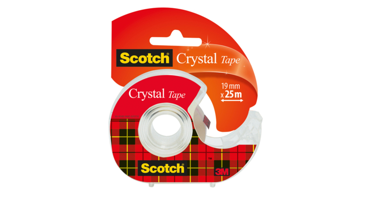 Plakband 3m scotch 19mmx25m crystal clear + afrol(61925d)