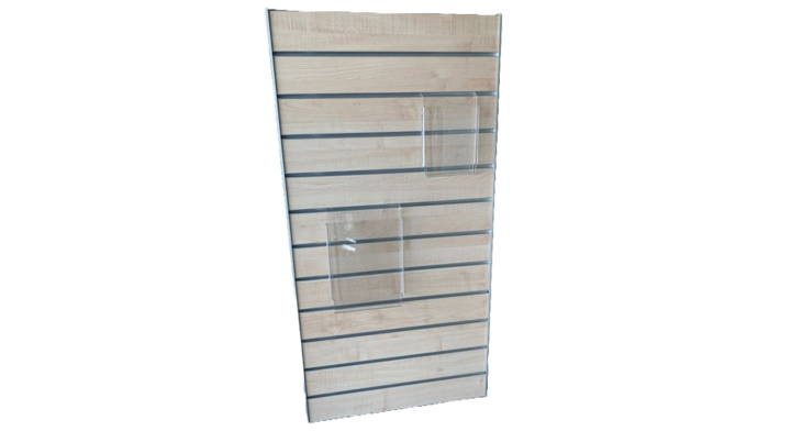 Slatwall paneel Ahorn 600x1200 mm incl afwerkstip