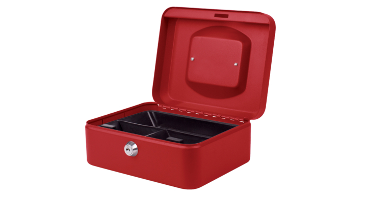 Geldkist quantore 200x160x90mm rood(1000344q)