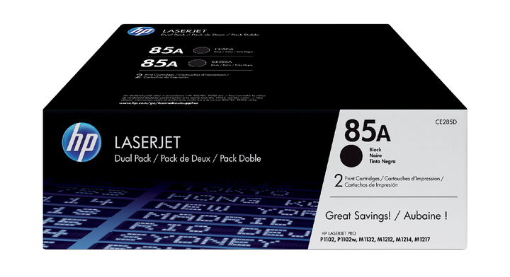 Tonercartridge hp ce285ad no 85a 16k duopack doos/2 stuks