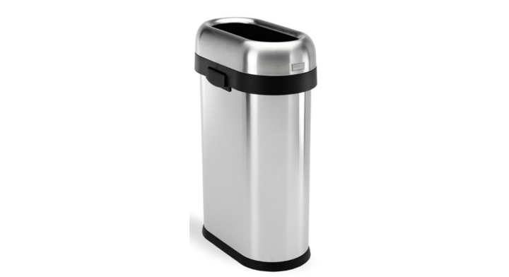 Simplehuman Bullet, afvalbak, 50 liter, mat RVS, VB 013442