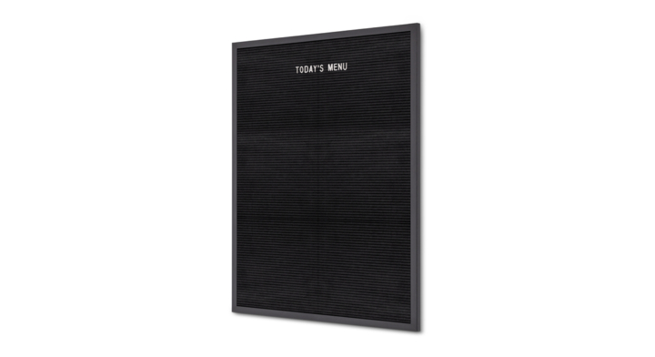 Letterbord zwart 60 x 80 cm met zwarte lijst(lebbl60x80)