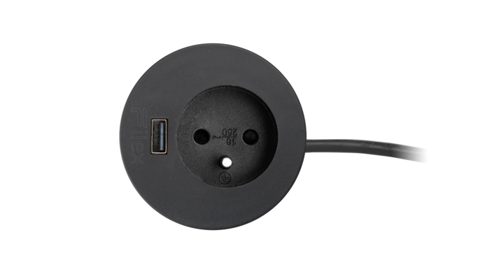 Filex, Power-Spot Frans, USB A, zwart