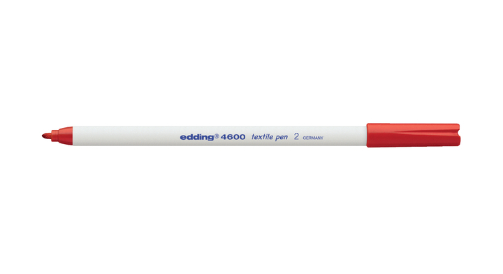 Viltstift edding 4600 textiel rond 1mm rood(4-4600002)