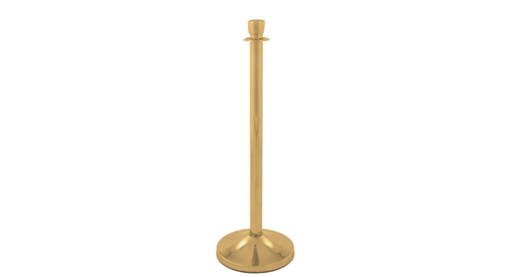 Afzetpaal op verzwaarde voet, 100 cm, messing, VB 964100