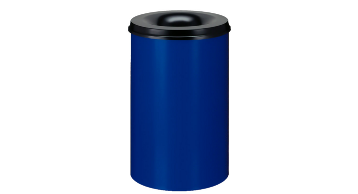 Metalen papierbak, vlamdovend, 110 liter, blauw,VB 111000