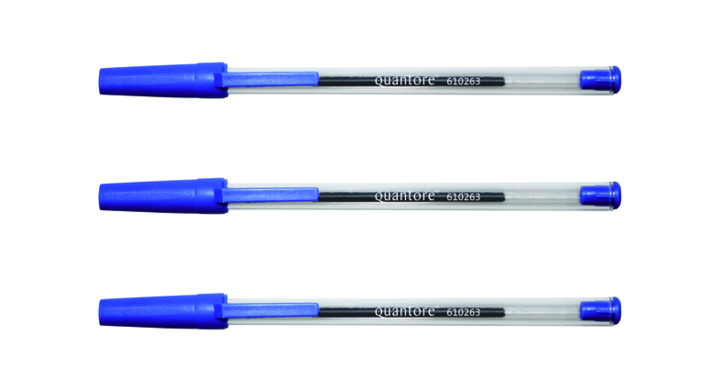 Balpen quantore stick blauw