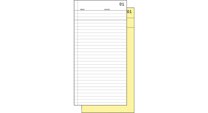Commissieboek sigel expres 210x105mm 50x2vel
