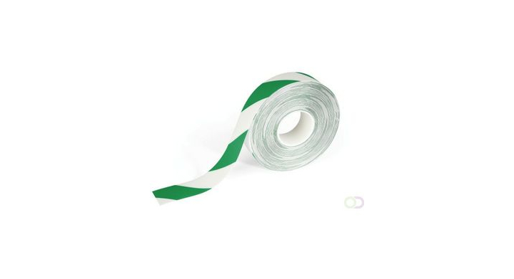 Durable, tweekleurige markeringssticker, groen/wit (1 rol)