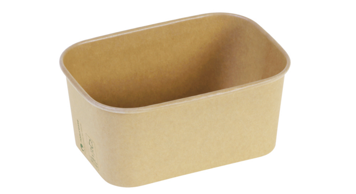 Bak, kraft-PLA, 17.3x12x7.5cm, 1000ml (300 stuks)