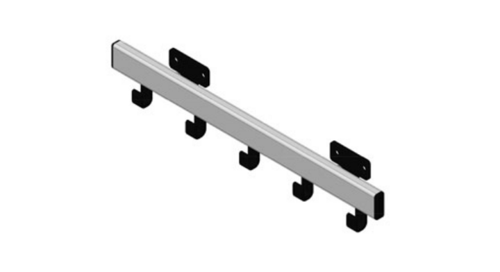 Pro-Line | Wandgarderobe | 5-Haken | Grijs/Zwart | VB 184101