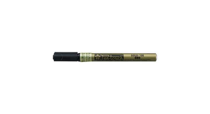Viltstift bruynzeel pen-touch extra fijn goud