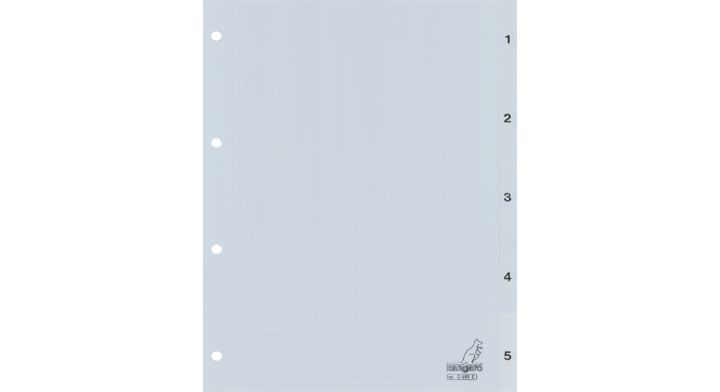 Tabblad kangaro g405c a4 4r pp 5dlg 1-5 grijs(g405c)