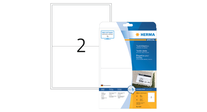 Naambadge etiket herma 4519 199.6x143.5mm wit(4519)