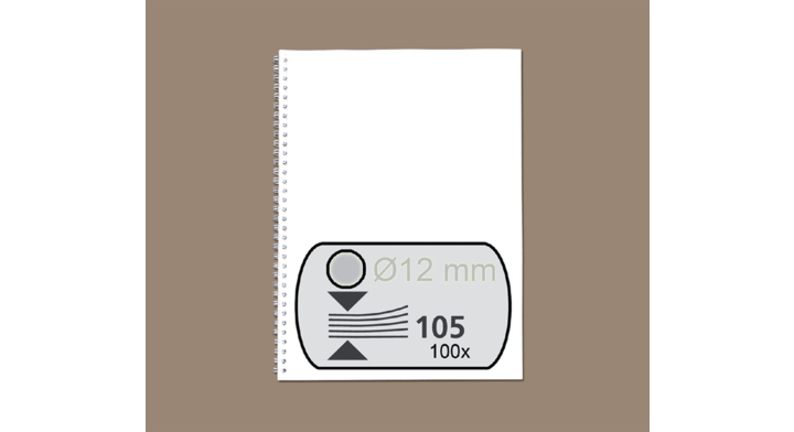 Draadrug fellowes 12mm 34r zilver(54453)