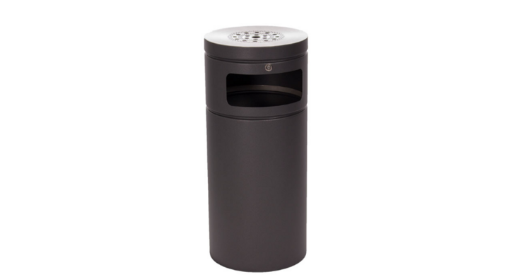 Buitenafvalbak met ashouder, 50 liter, antraciet, VB 197866