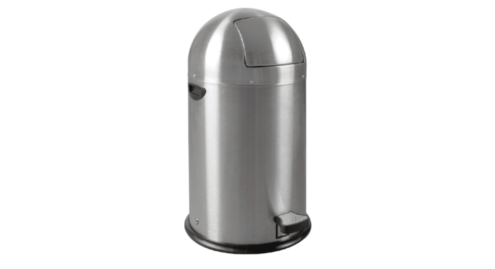 Afvalbak kickcan chroom 33liter metalen binnenbak(8713631046