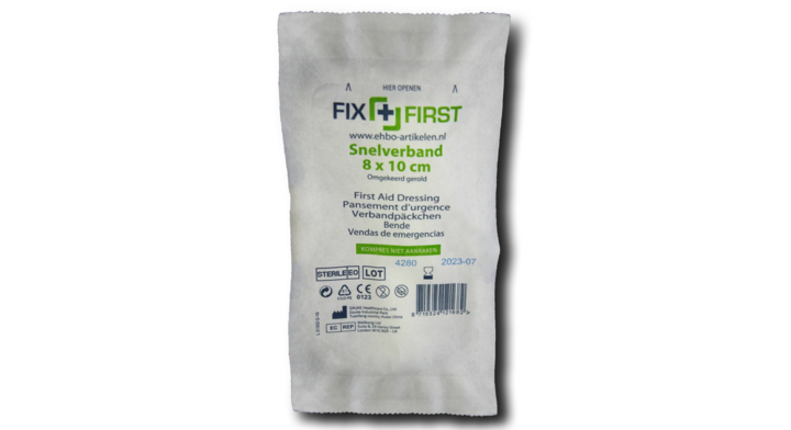 FixFirst, snelverband gerold, 8x10 cm, 31512 (10 stuks)