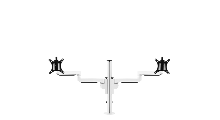 Filex, Galaxy basic dubbel monitorarm, wit