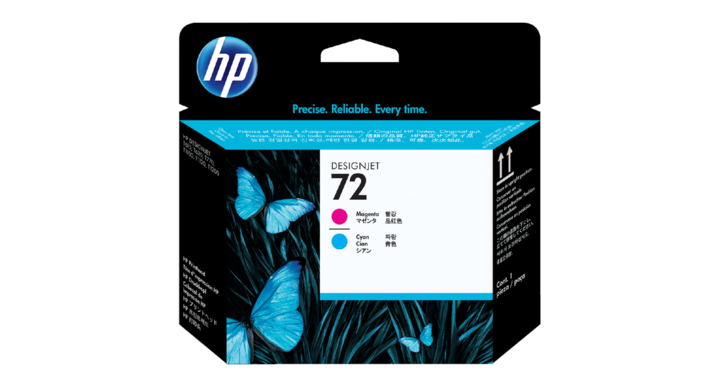 Printkop hp c9383a no 72 rood blauw