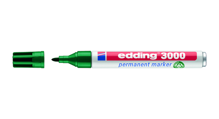 Viltstift edding 3000 perm rond 1.5-3mm groen