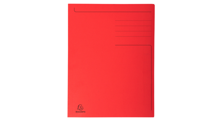 Dossiermap exacompta forever 280g 3kleppen rood(448003e)