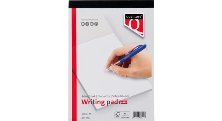 Schrijfblok quantore a5 netto blanco 60gram