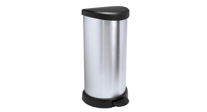 Decobin | Pedaalemmer | 40 Liter | Zilver/Zwart | VB 150002
