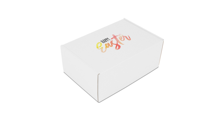 Pasen geschenkdozen,Happy Easter 22,5x15x9cm, wit (100st)