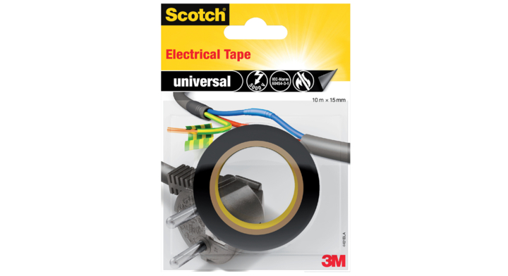 Plakband 3m scotch isolatie 15mmx10m zwart(19500186796)