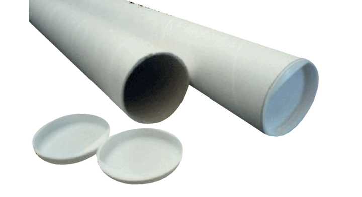 Verzendkoker cleverpack a3 +doppen 330x29.7x1.2 wit  pak/5st