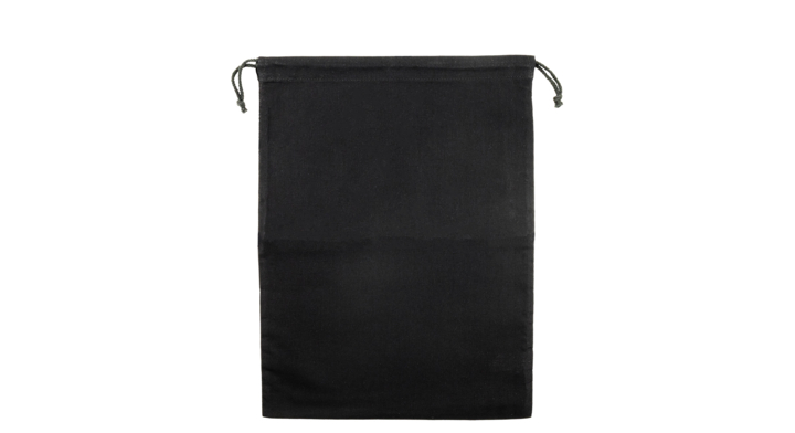 Zakje, katoen, 130x40cm, met trekkoord, zwart (100 stuks)