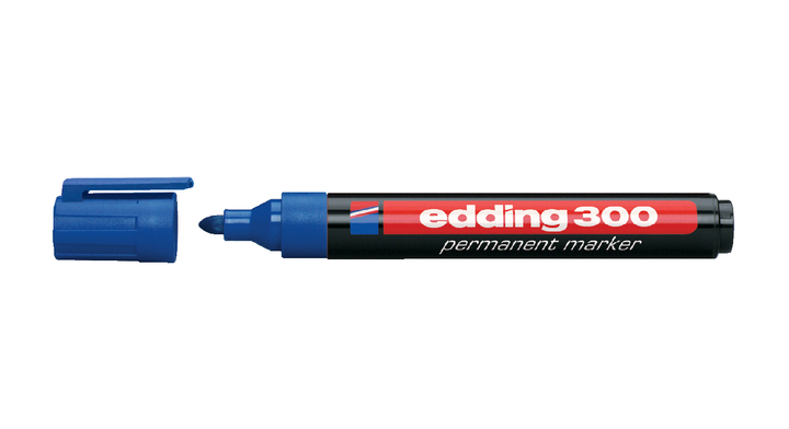Viltstift edding 300 perm rond 1.5-3mm blauw
