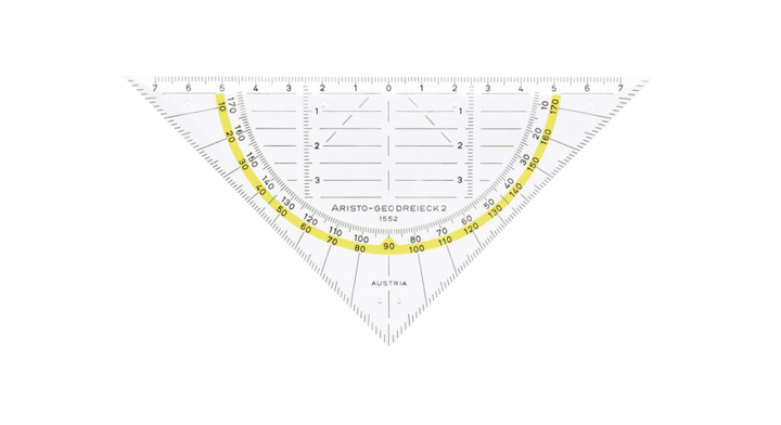 Geodriehoek aristo a1552 160mm transp